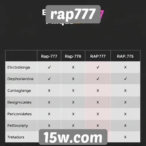 Comparativo de usabilidade do rap777 com concorrentes